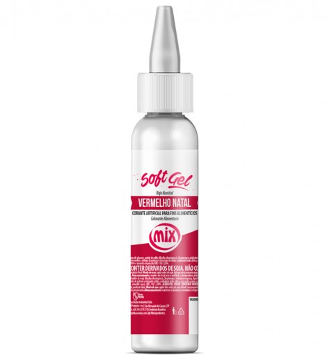 Corante Soft Gel vermelho natal  25ml