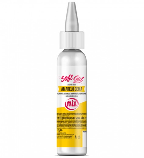 Corante soft gel amarelo gema 25ml