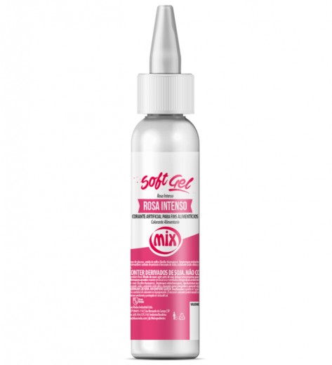 Corante soft gel rosa intenso 25ml