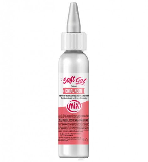 Corante soft gel coral neon 25ml