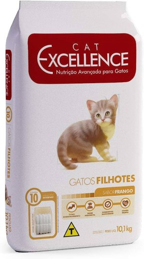 RAÇÃO CAT EXCELLENCE 10,1KG FILHOTE FRANGO